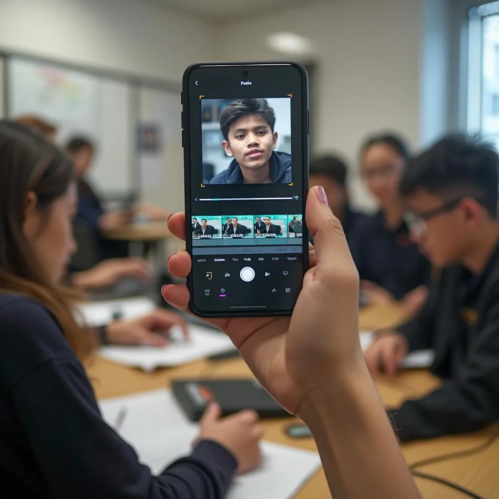 Studenti při praktické výuce VN editoru